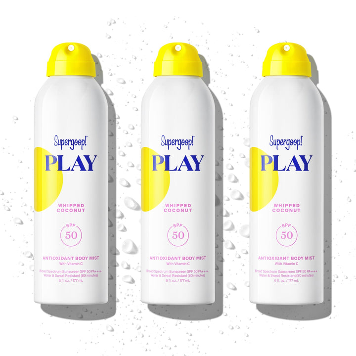 PLAY Antioxidant Body Mist SPF 50 with Vitamin C - Whipped Coconut 3-pack